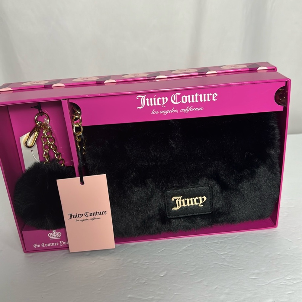 NIB Juicy Couture Flap Crossbody & Keychain Gift Box Set